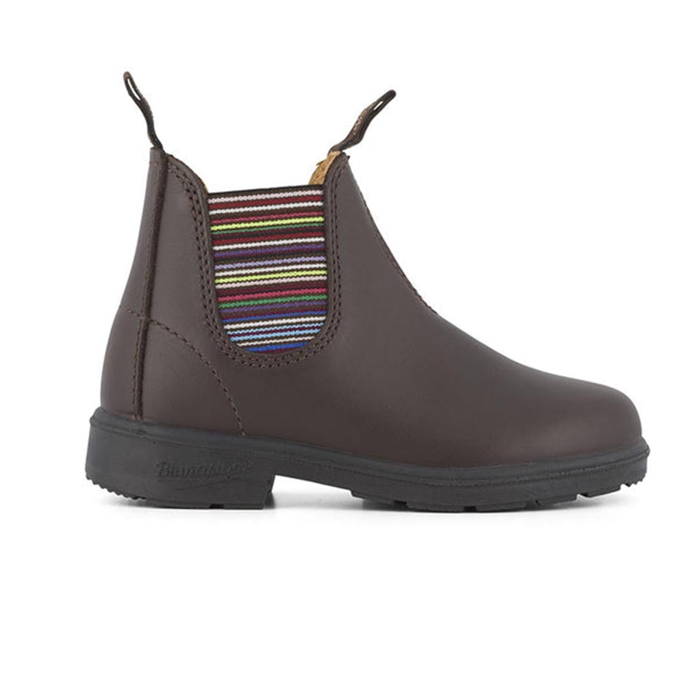 '- ["Blundstone","Kids","Scarpe","Stivaletti"] - Blundstone 1413 Kids Elastic Sided Boot Brown Stripes - Lupis SRL