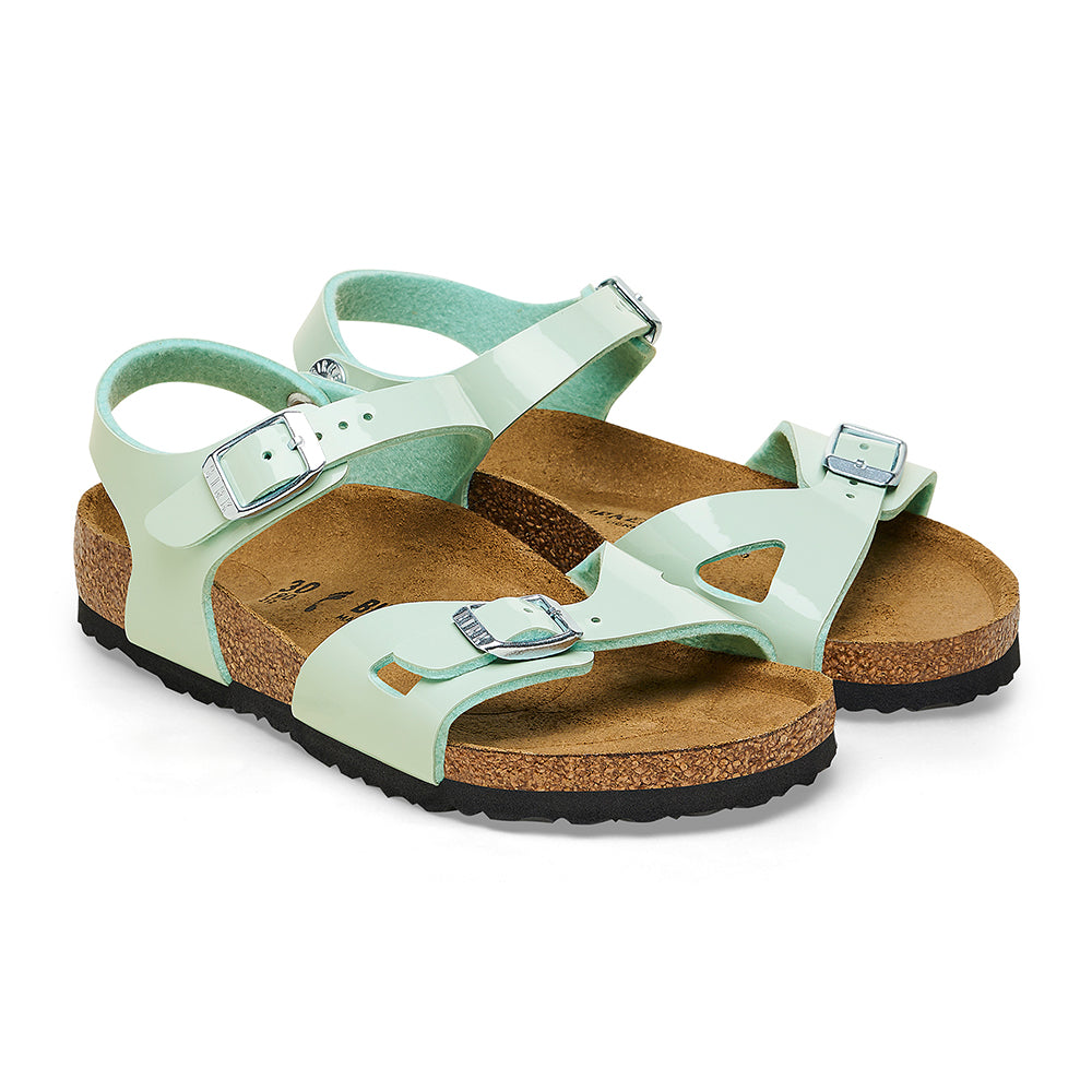 '- ["Birkenstock","Kids","Sandali","Scarpe"] - Birkenstock Rio Kids Surf Green Birko Flor Patent - Lupis SRL