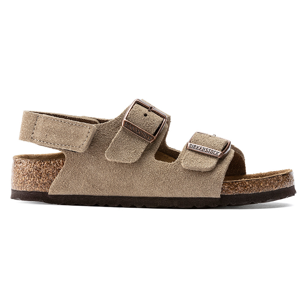 '- ["Birkenstock","Ciabatte","Kids","Sandali","Scarpe"] - Birkenstock Milano Hl Kids Taupe Suede Leather - Lupis SRL
