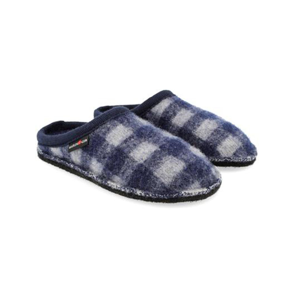 '- ["Ciabatte","Haflinger","Pantofole","Scarpe","Uomo"] - Haflinger Plaid Ocean Walkstoff - Lupis SRL