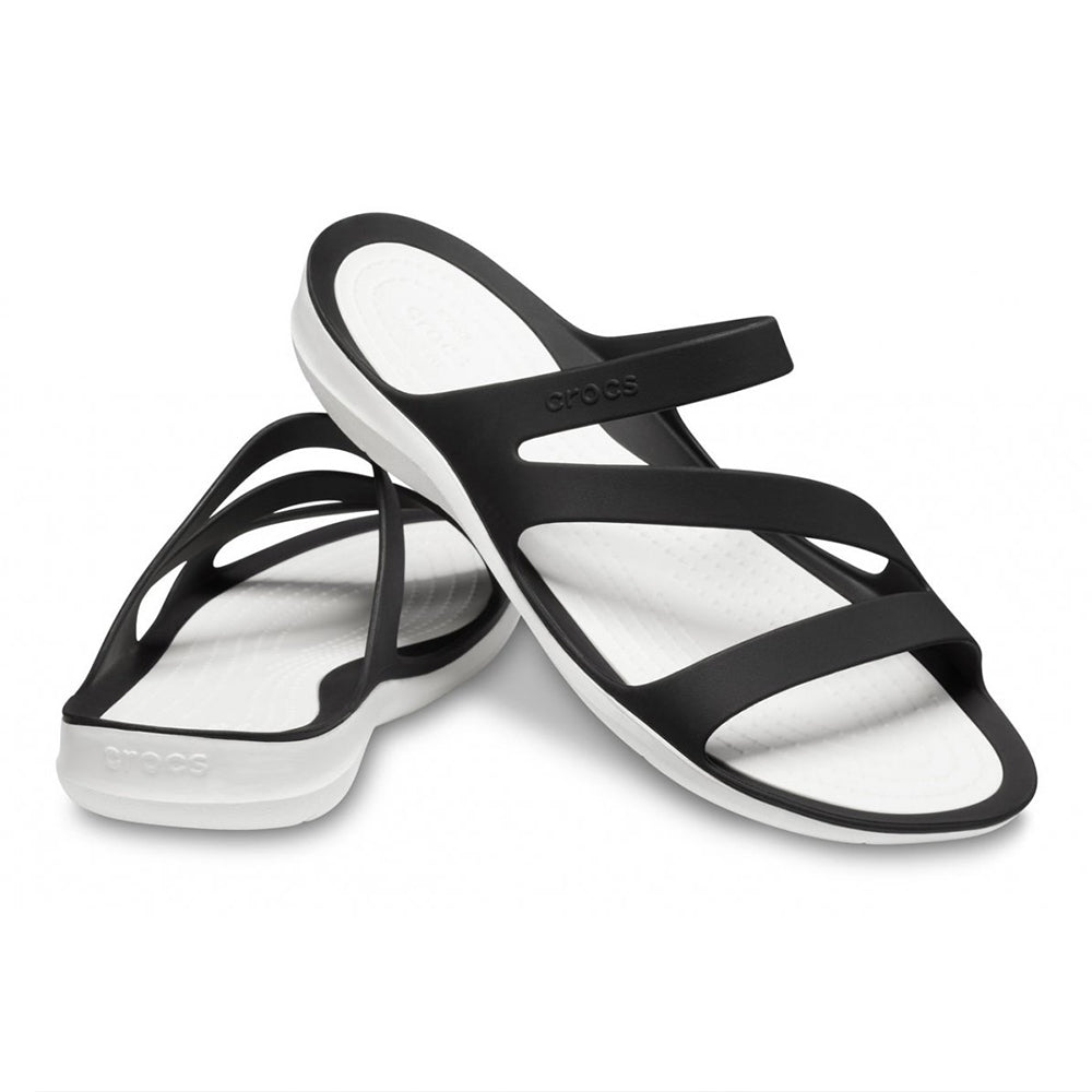 '- ["Ciabatte","Crocs","Donna","Scarpe","Ultima Taglia"] - Crocs Swiftwater Sandal W Black White - Lupis SRL