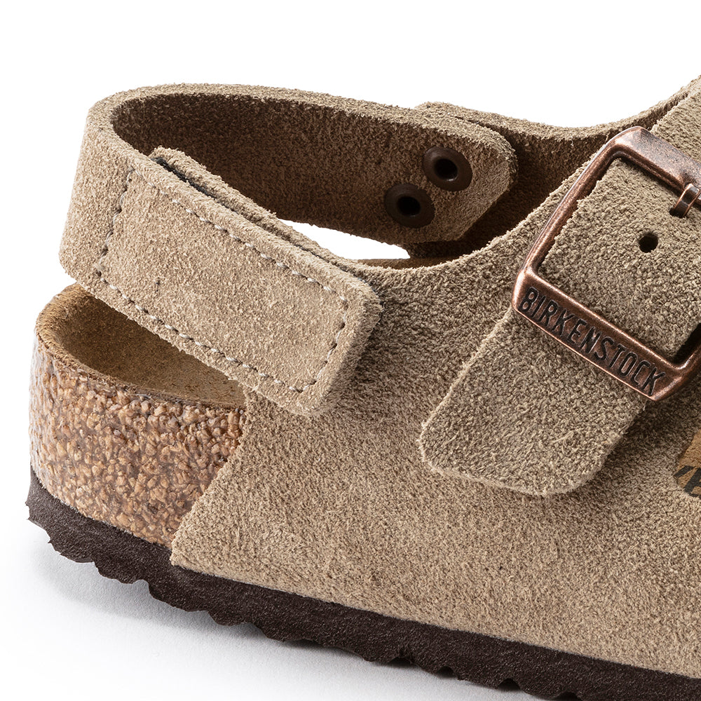 '- ["Birkenstock","Ciabatte","Kids","Sandali","Scarpe"] - Birkenstock Milano Hl Kids Taupe Suede Leather - Lupis SRL