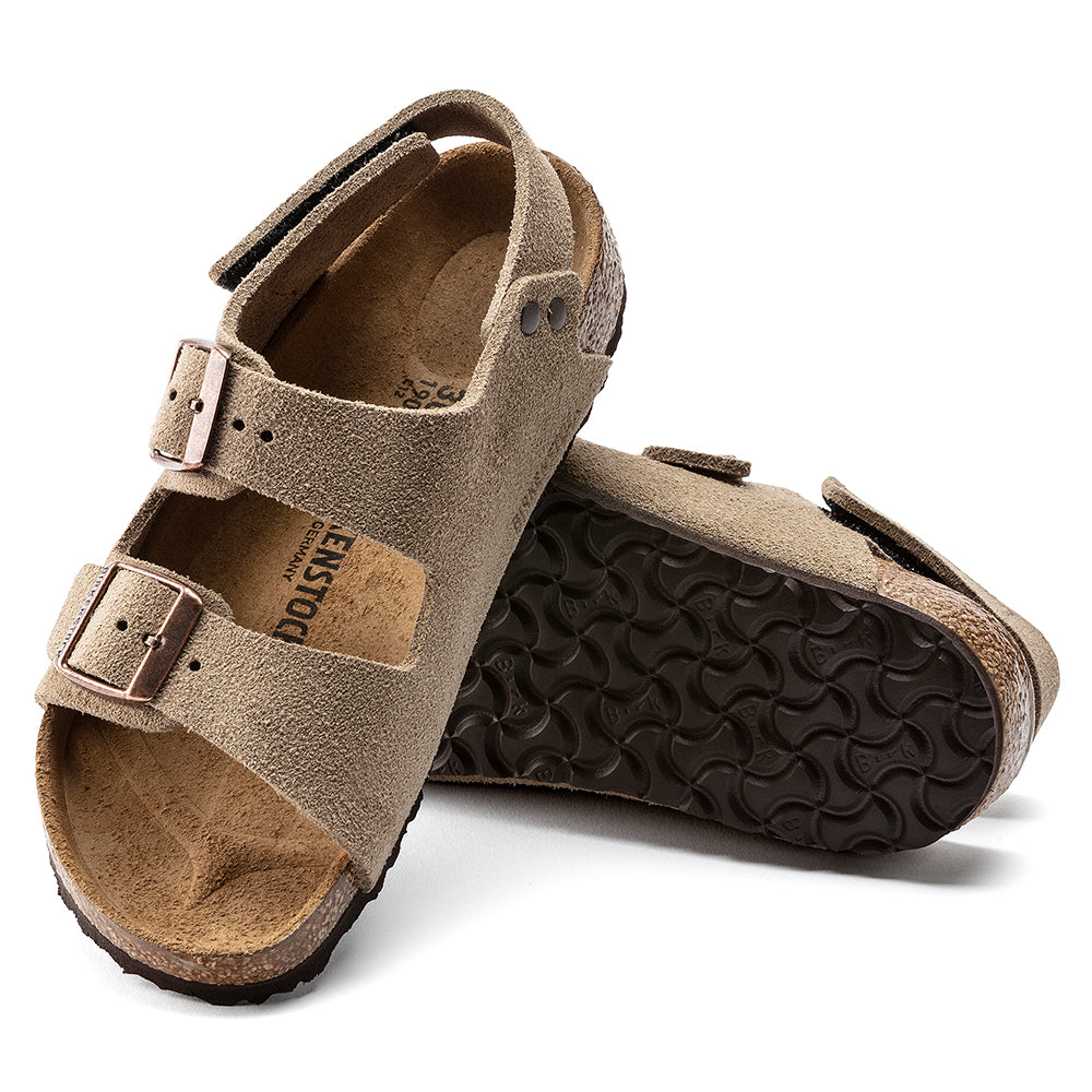 '- ["Birkenstock","Ciabatte","Kids","Sandali","Scarpe"] - Birkenstock Milano Hl Kids Taupe Suede Leather - Lupis SRL