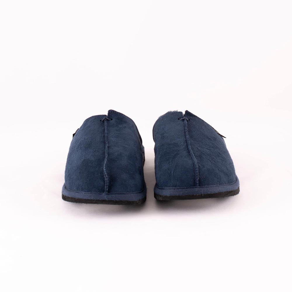 '- ["Nuovo","Pantofole","Scarpe","Shepherd","Uomo"] - Shepherd Hugo Ciabatte Pelo Dark Navy - Lupis SRL