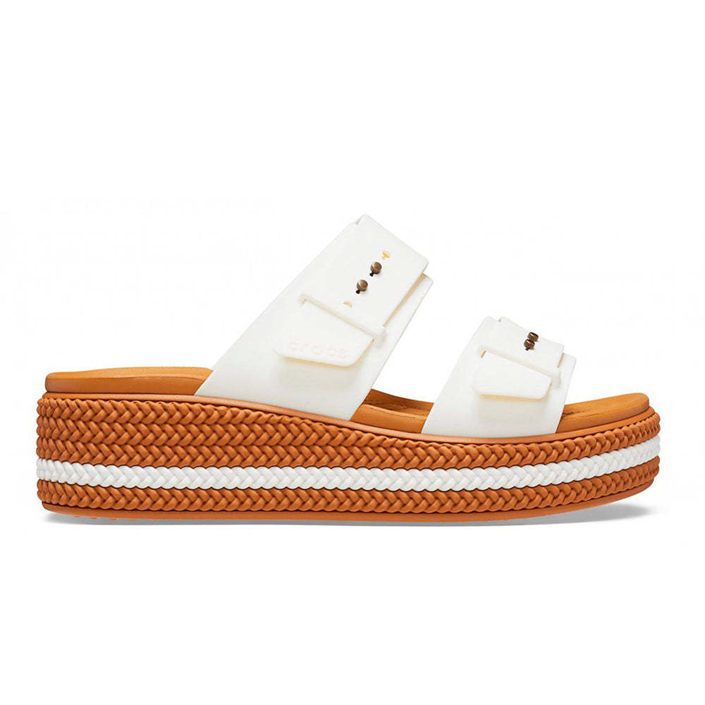 '- ["Ciabatte","Crocs","Donna","PE25","Scarpe"] - Crocs Brooklyn Woven Buckle W Chalk - Lupis SRL