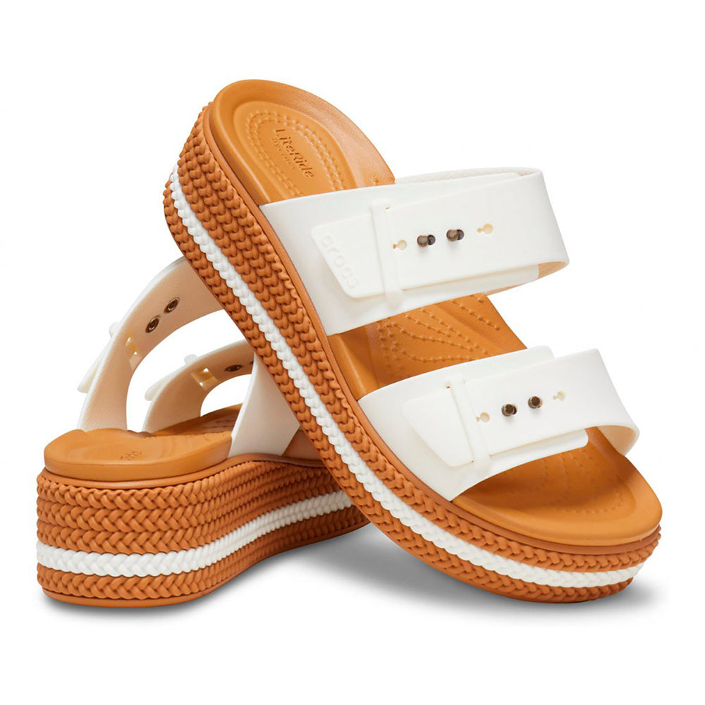 '- ["Ciabatte","Crocs","Donna","PE25","Scarpe"] - Crocs Brooklyn Woven Buckle W Chalk - Lupis SRL