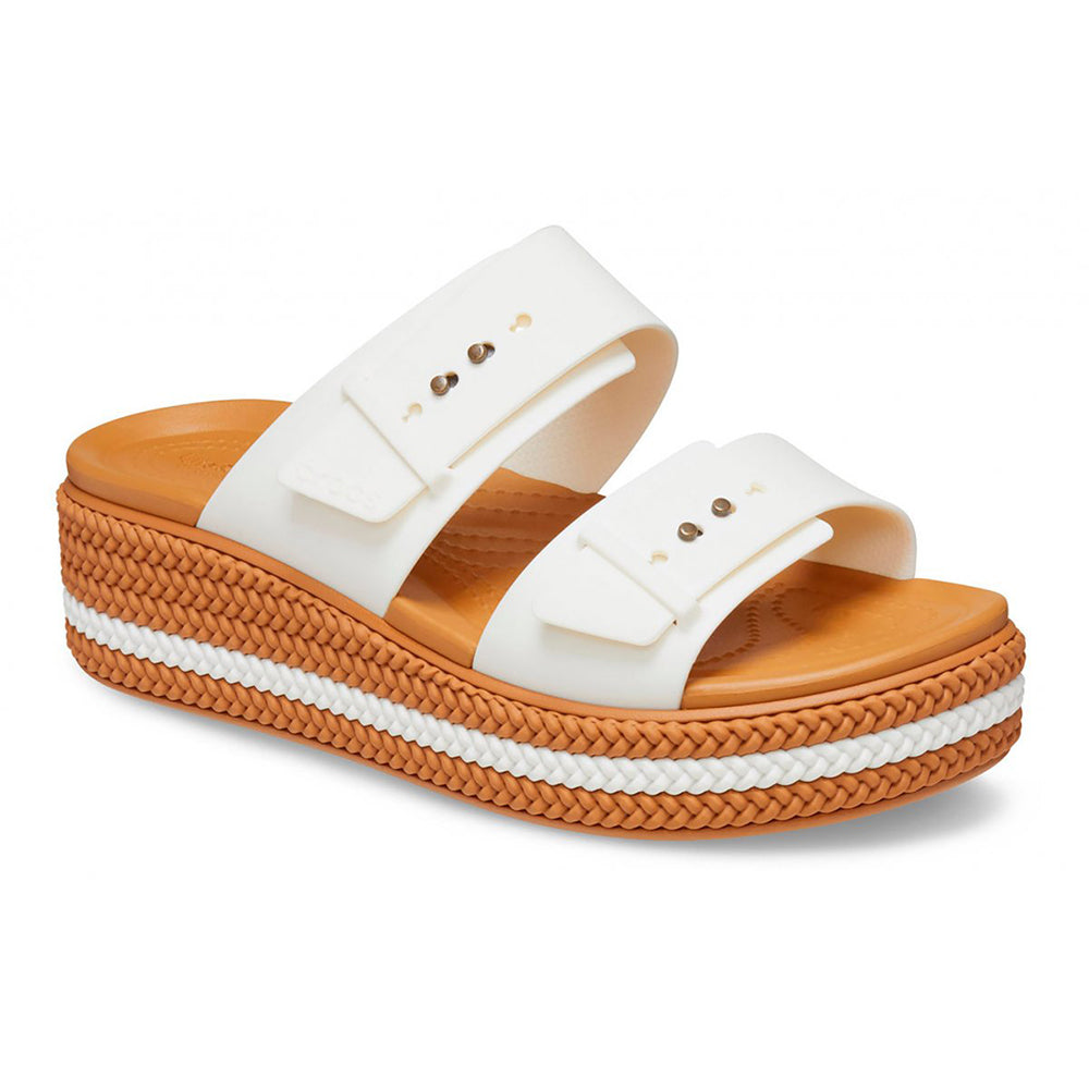 '- ["Ciabatte","Crocs","Donna","PE25","Scarpe"] - Crocs Brooklyn Woven Buckle W Chalk - Lupis SRL