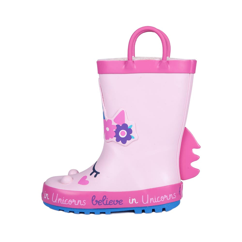 '- ["Kids","Mr. Tiggle","Scarpe","Stivali di gomma"] - Mr. Tiggle Rain Boots Unicorno Fiori 001 024 - Lupis SRL