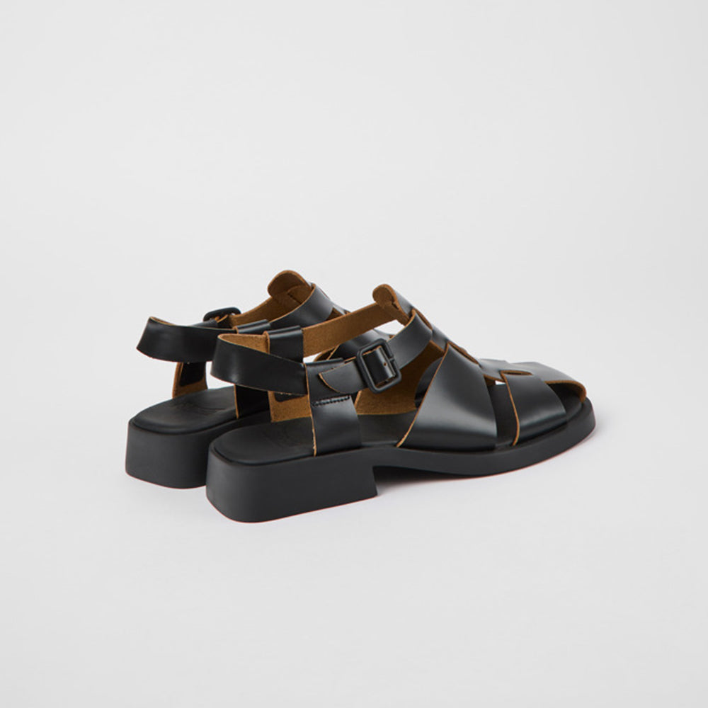 '- ["Camper","Donna","Sandali Eleganti","Scarpe","Ultima Taglia"] - Camper Docko Negro Dana Negro Black - Lupis SRL