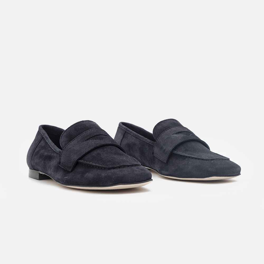 '- ["Artigianato","Donna","Eva Picci","Mocassini","Scarpe"] - Mocassini Da Donna Eva Picci 940 Camoscio Blu - Lupis SRL