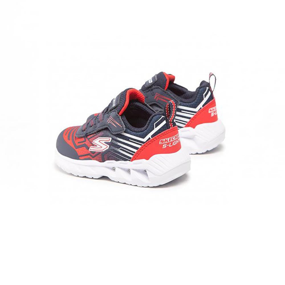 '- ["Kids","Scarpe","Scarpe sportive","Skechers","Toddler","Ultima Taglia"] - Skechers T S Light's Magna Lightsmaver Navy Red - Lupis SRL