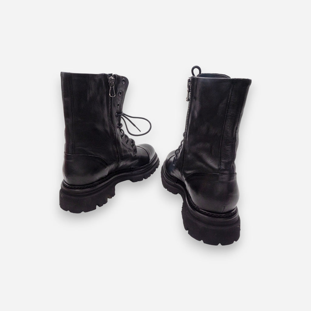 JP/DAVID Women's Black Leather Amphibians 35773/1