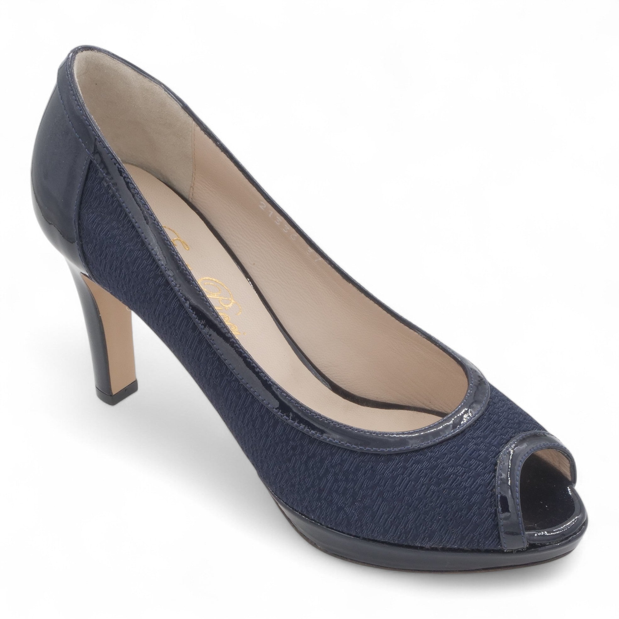 '- ["Artigianato","Donna","D\u00e9collet\u00e9","Eva Picci","Scarpe","Tacco"] - Aperta in Punta Donna Eva Picci 21336 Tessuto Blu - Lupis SRL