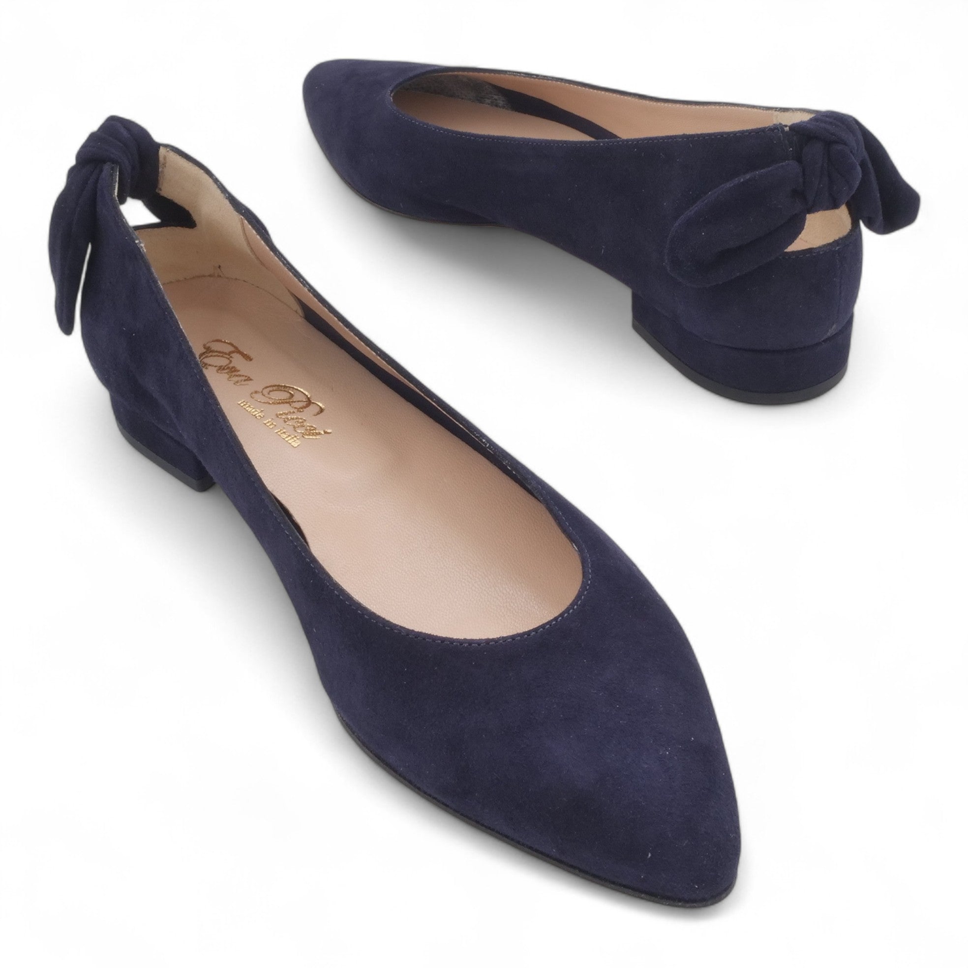 '- ["Artigianato","Ballerine","Donna","D\u00e9collet\u00e9","Eva Picci","Scarpe"] - Ballerine Da Donna Eva Picci 1169 Ballerina Camoscio Blu - Lupis SRL