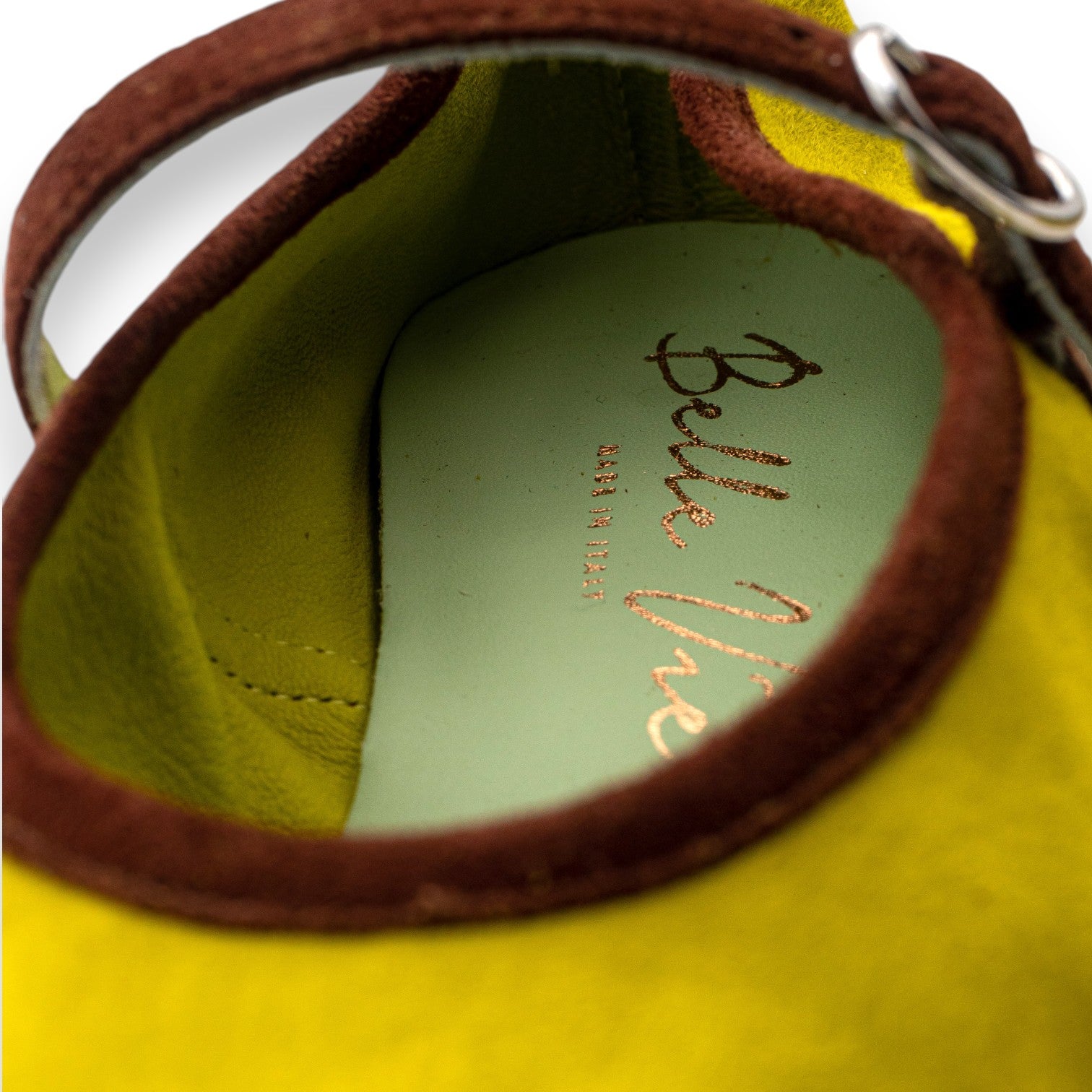 Belle Vie Ballerina with Strap Woman Via Sole 2 Suede Acid Chocolate 3.666-8