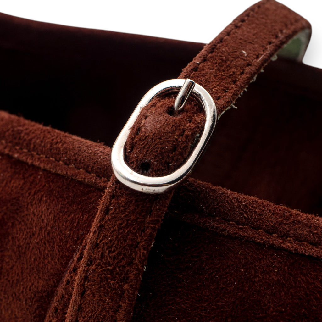 Belle Vie Ballerina with Strap Woman Via Sole 2 Suede Chocolat 3.666-7