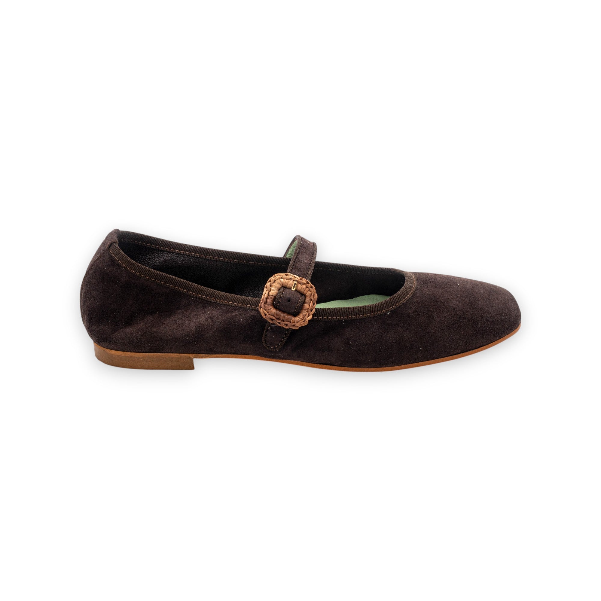 Belle Vie Women's Slingback Via Umbria 16 Dark Brown Suede 3.666-3