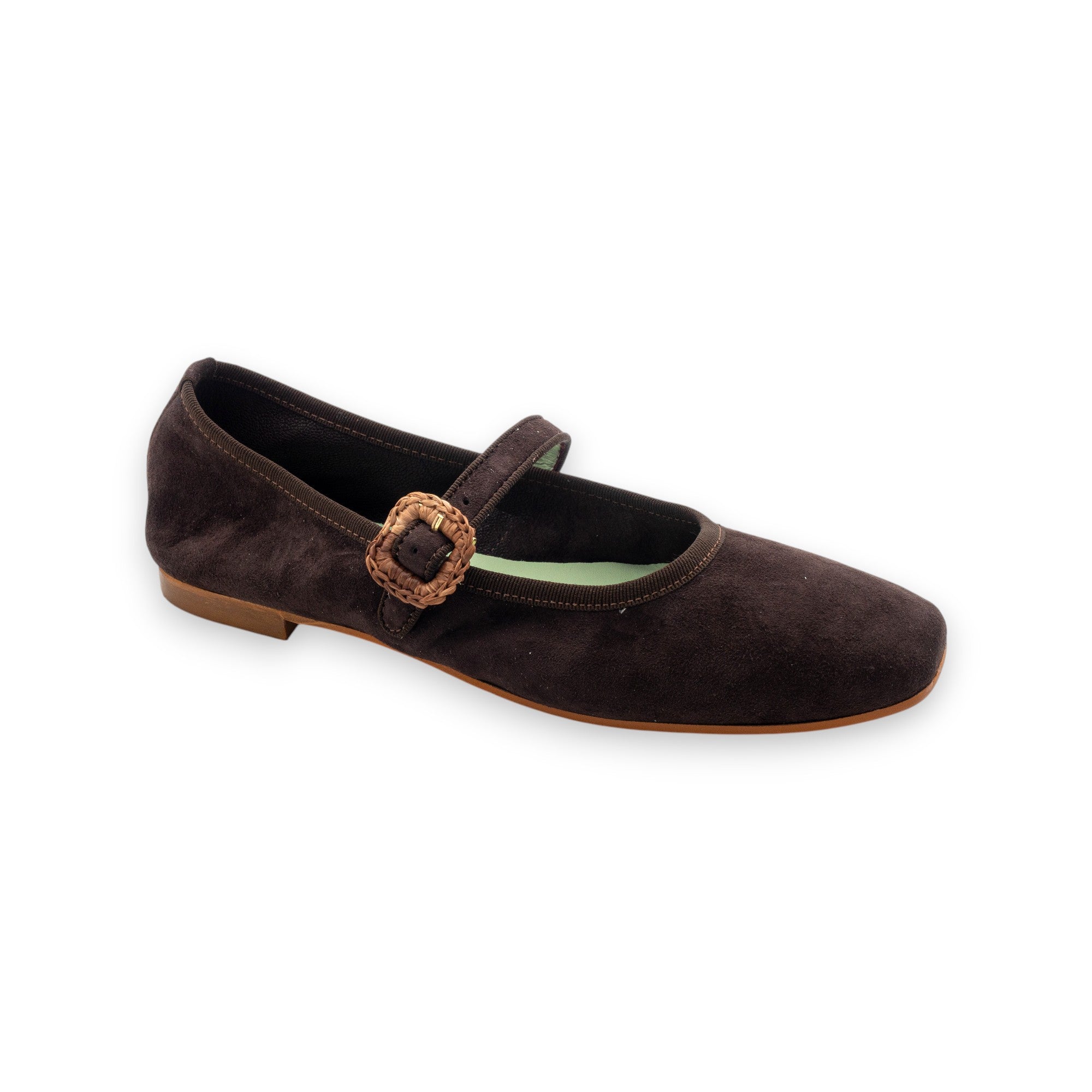 Belle Vie Women's Slingback Via Umbria 16 Dark Brown Suede 3.666-3