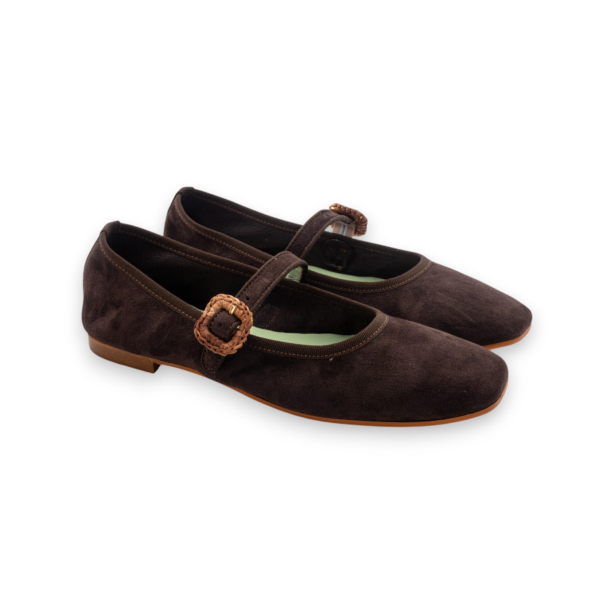 Belle Vie Women's Slingback Via Umbria 16 Dark Brown Suede 3.666-3