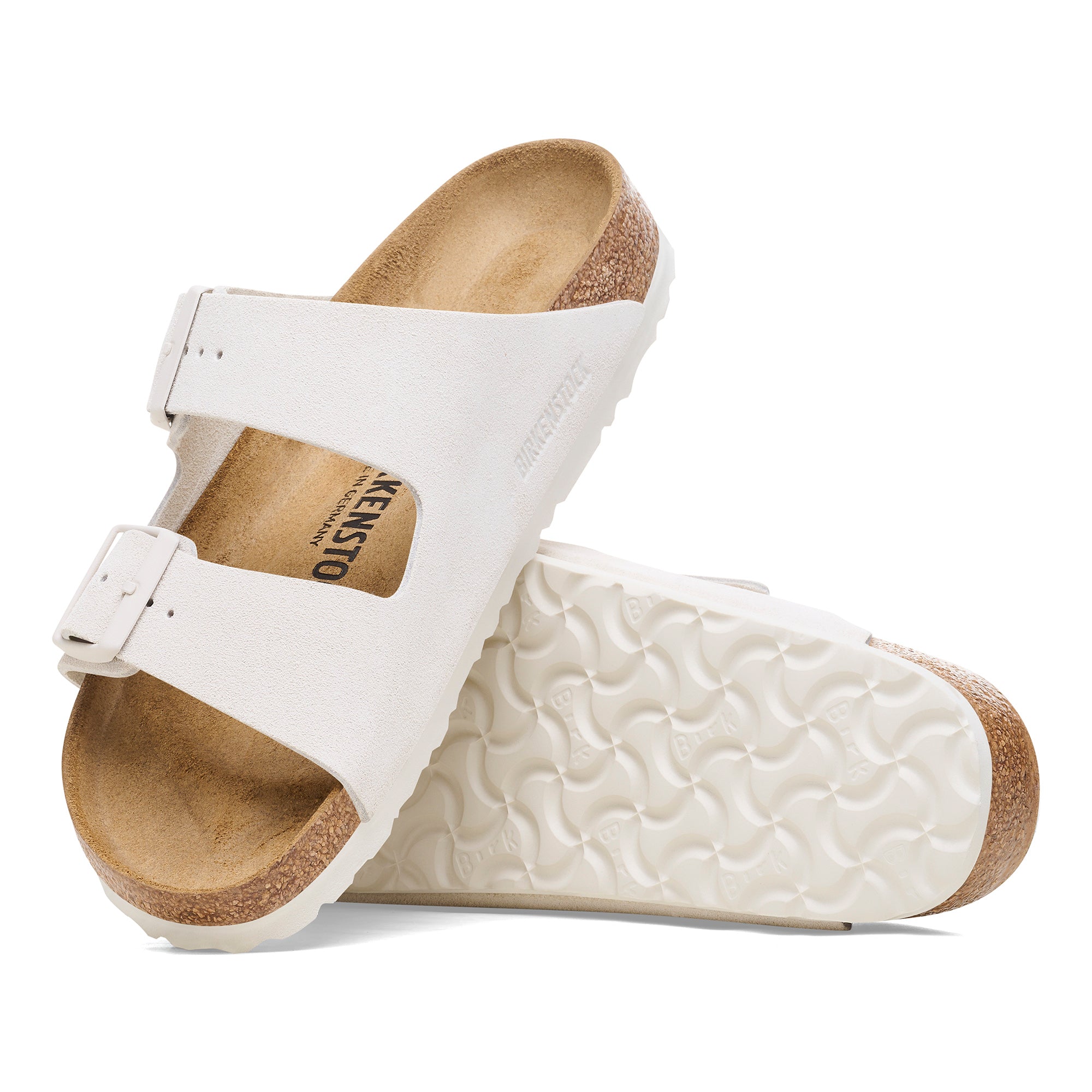 '- ["Birkenstock","Ciabatte","Donna","Scarpe"] - Birkenstock Arizona Antique White Suede Leather - Lupis SRL
