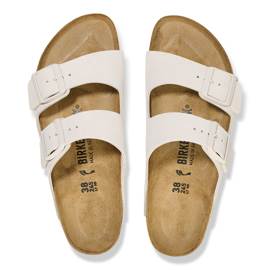 '- ["Birkenstock","Ciabatte","Donna","Scarpe"] - Birkenstock Arizona Antique White Suede Leather - Lupis SRL