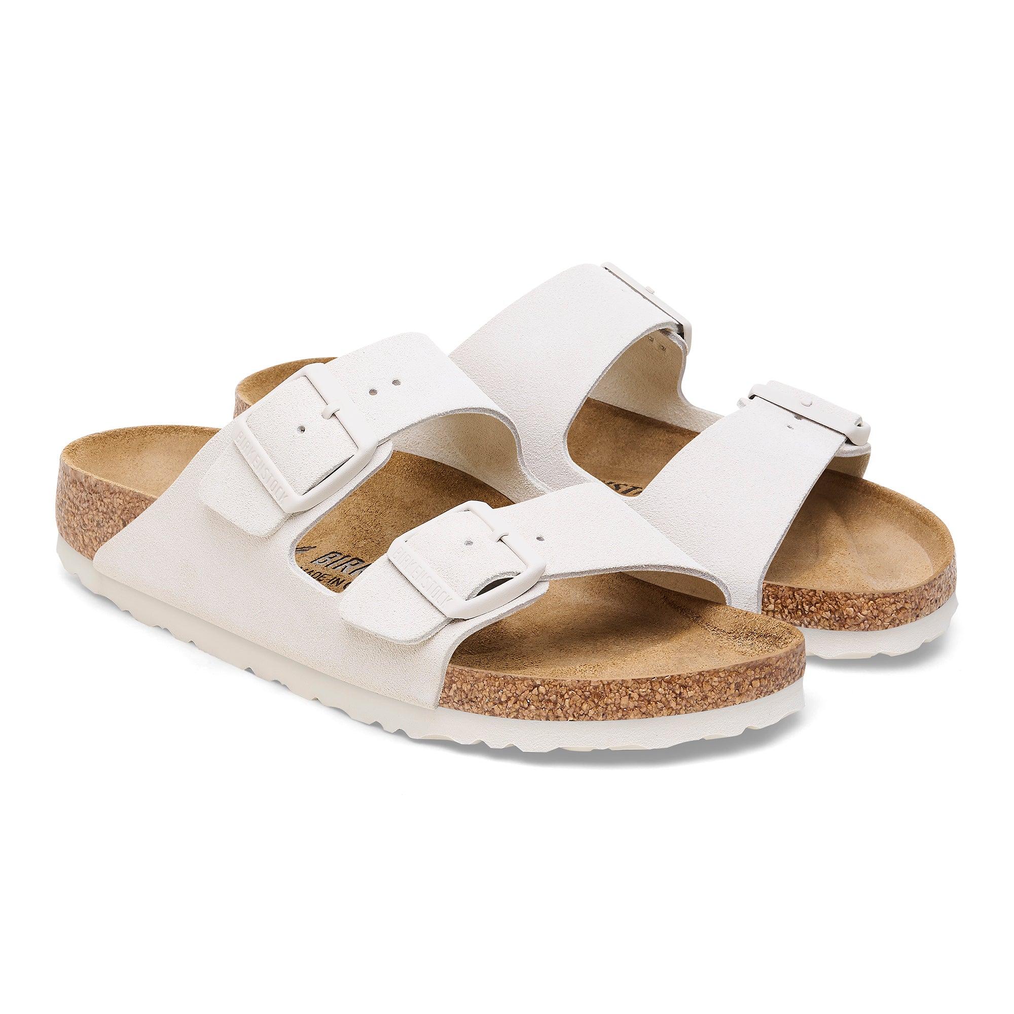 '- ["Birkenstock","Ciabatte","Donna","Scarpe"] - Birkenstock Arizona Antique White Suede Leather - Lupis SRL