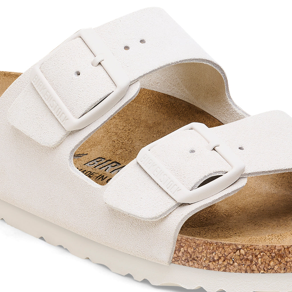 '- ["Birkenstock","Ciabatte","Donna","Scarpe"] - Birkenstock Arizona Antique White Suede Leather - Lupis SRL