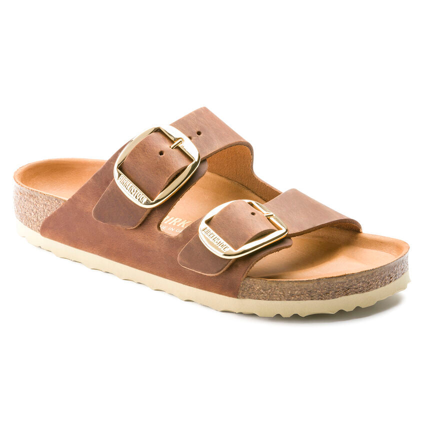 '- ["Birkenstock","Ciabatte","Donna","PE25","Scarpe"] - Birkenstock Arizona Big Buckle Cognac Oiled Leather - Lupis SRL