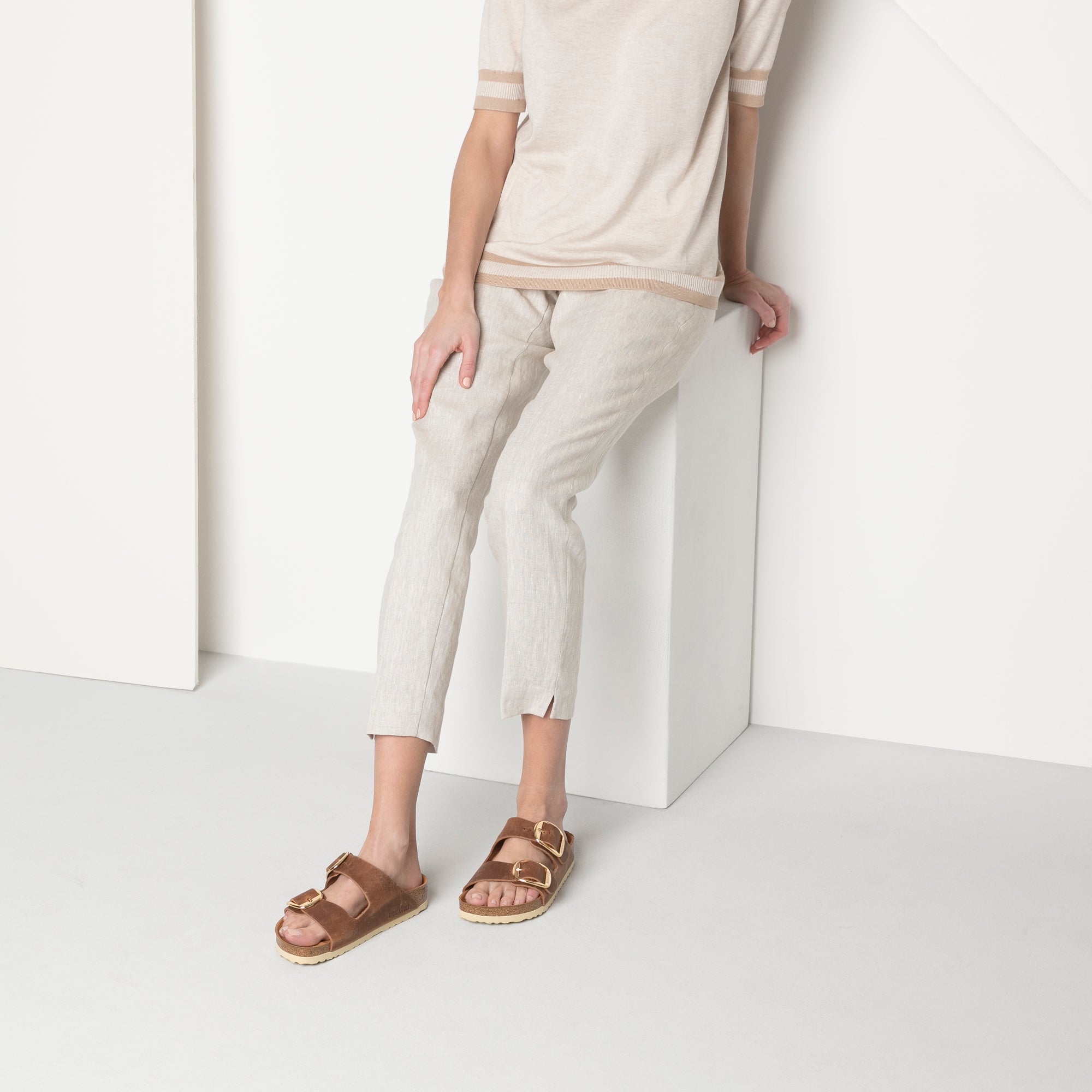 '- ["Birkenstock","Ciabatte","Donna","PE25","Scarpe"] - Birkenstock Arizona Big Buckle Cognac Oiled Leather - Lupis SRL