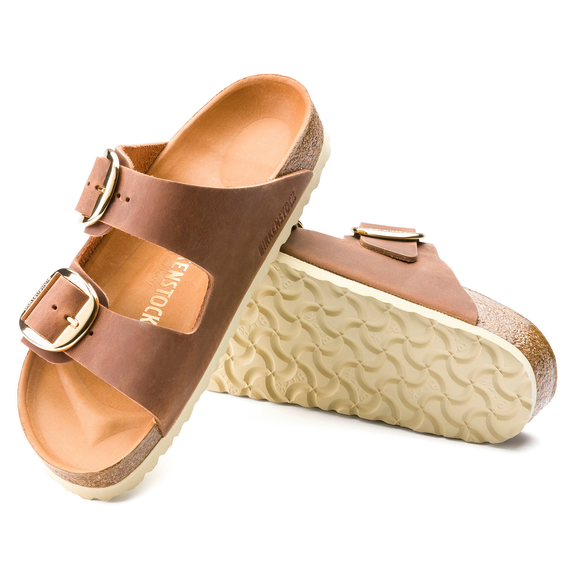 '- ["Birkenstock","Ciabatte","Donna","PE25","Scarpe"] - Birkenstock Arizona Big Buckle Cognac Oiled Leather - Lupis SRL