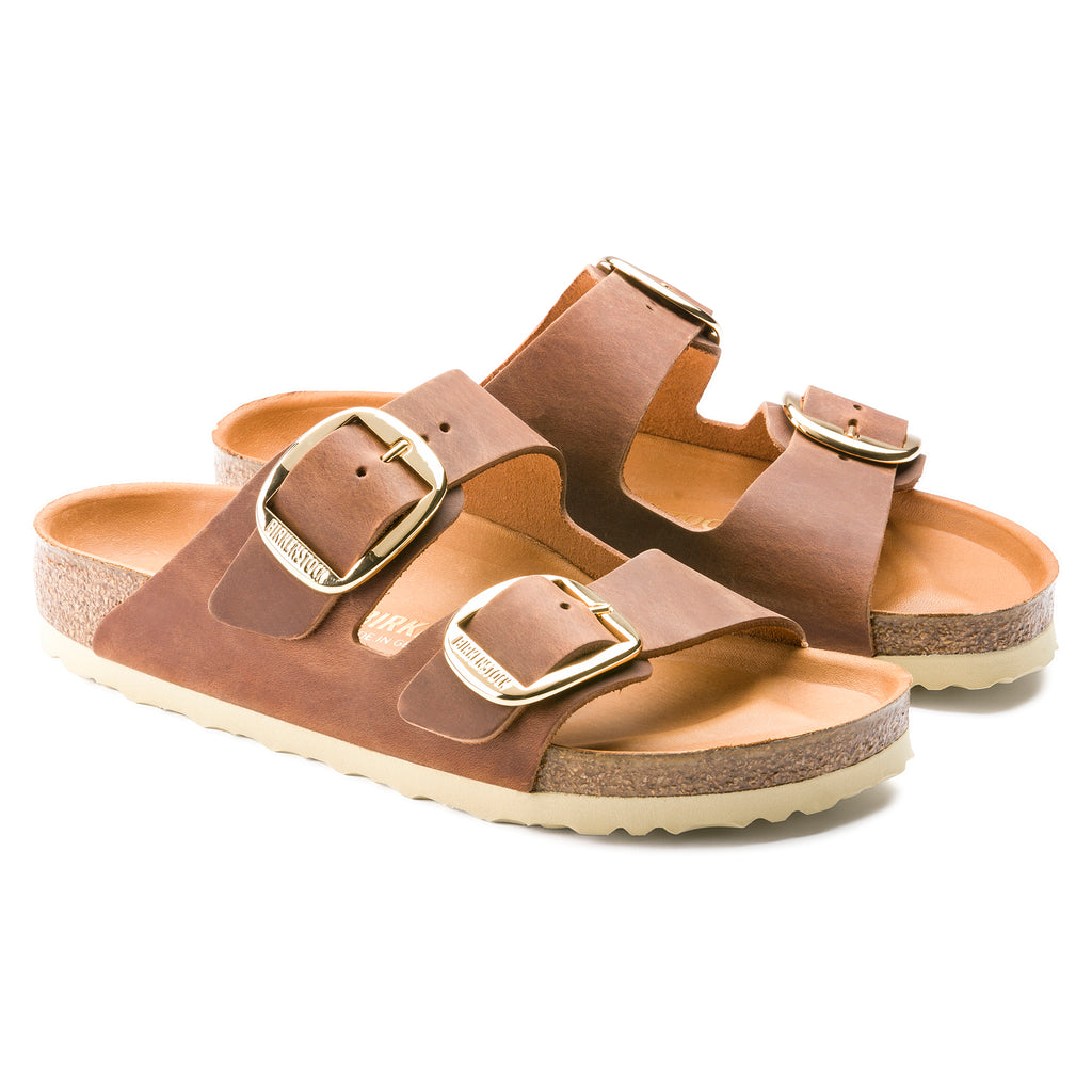 '- ["Birkenstock","Ciabatte","Donna","PE25","Scarpe"] - Birkenstock Arizona Big Buckle Cognac Oiled Leather - Lupis SRL