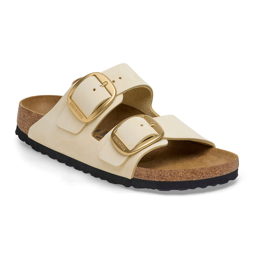 '- ["Birkenstock","Ciabatte","Donna","Scarpe"] - Birkenstock Arizona Big Buckle Ecru Nubuck Leather - Lupis SRL