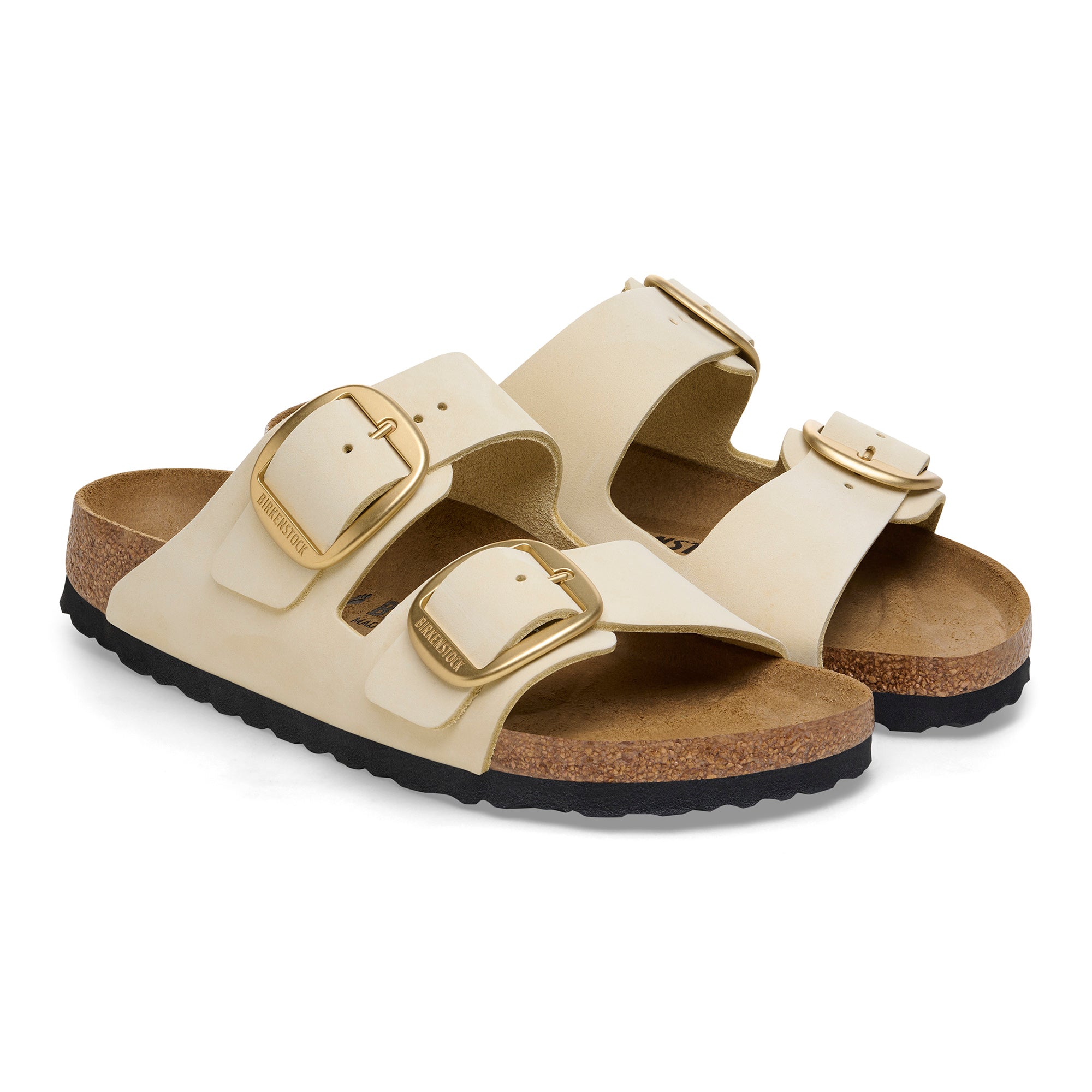 '- ["Birkenstock","Ciabatte","Donna","Scarpe"] - Birkenstock Arizona Big Buckle Ecru Nubuck Leather - Lupis SRL