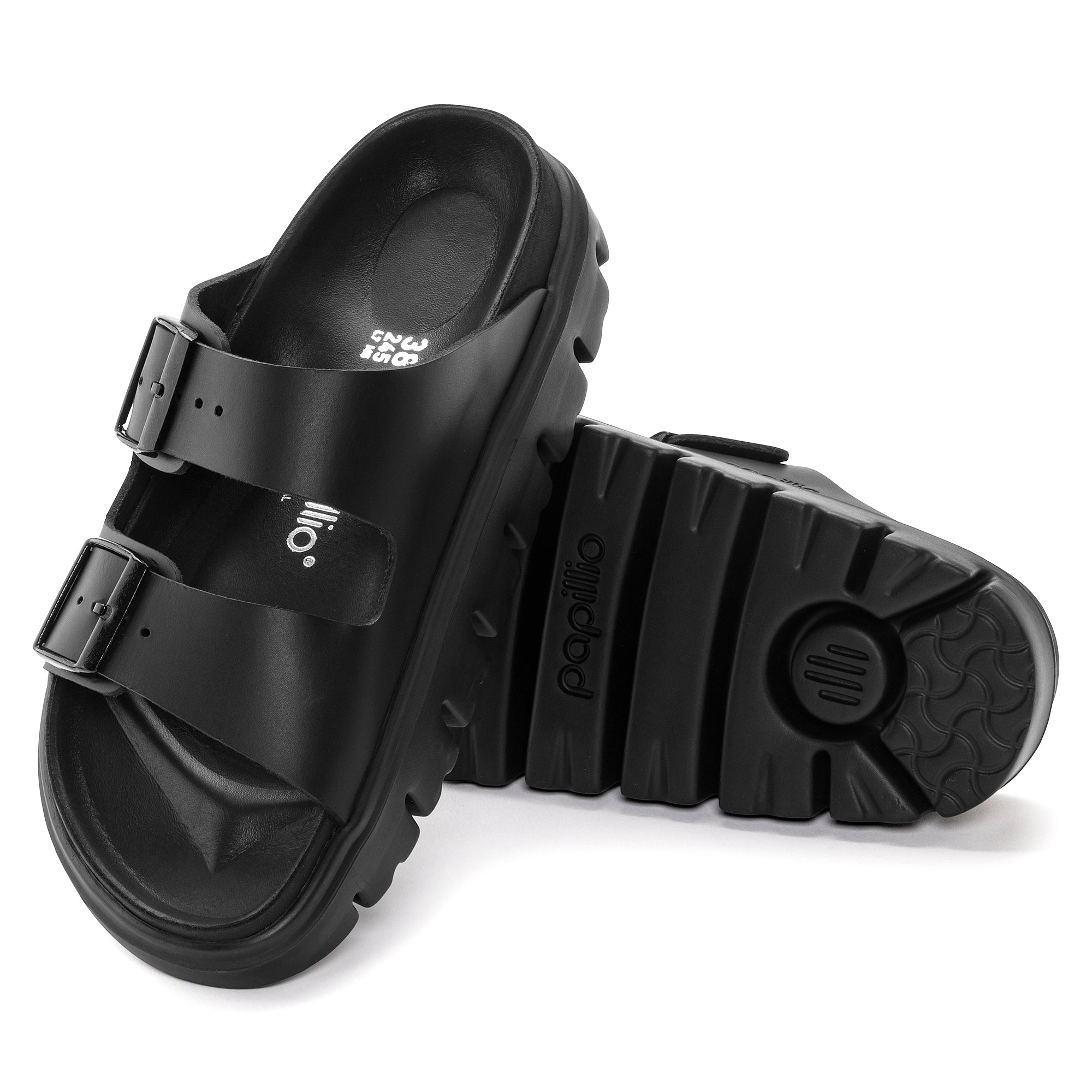 '- ["Birkenstock","Ciabatte","Donna","PE25","Scarpe"] - Birkenstock Arizona Chunky Exquisite Black Natural Leather - Lupis SRL