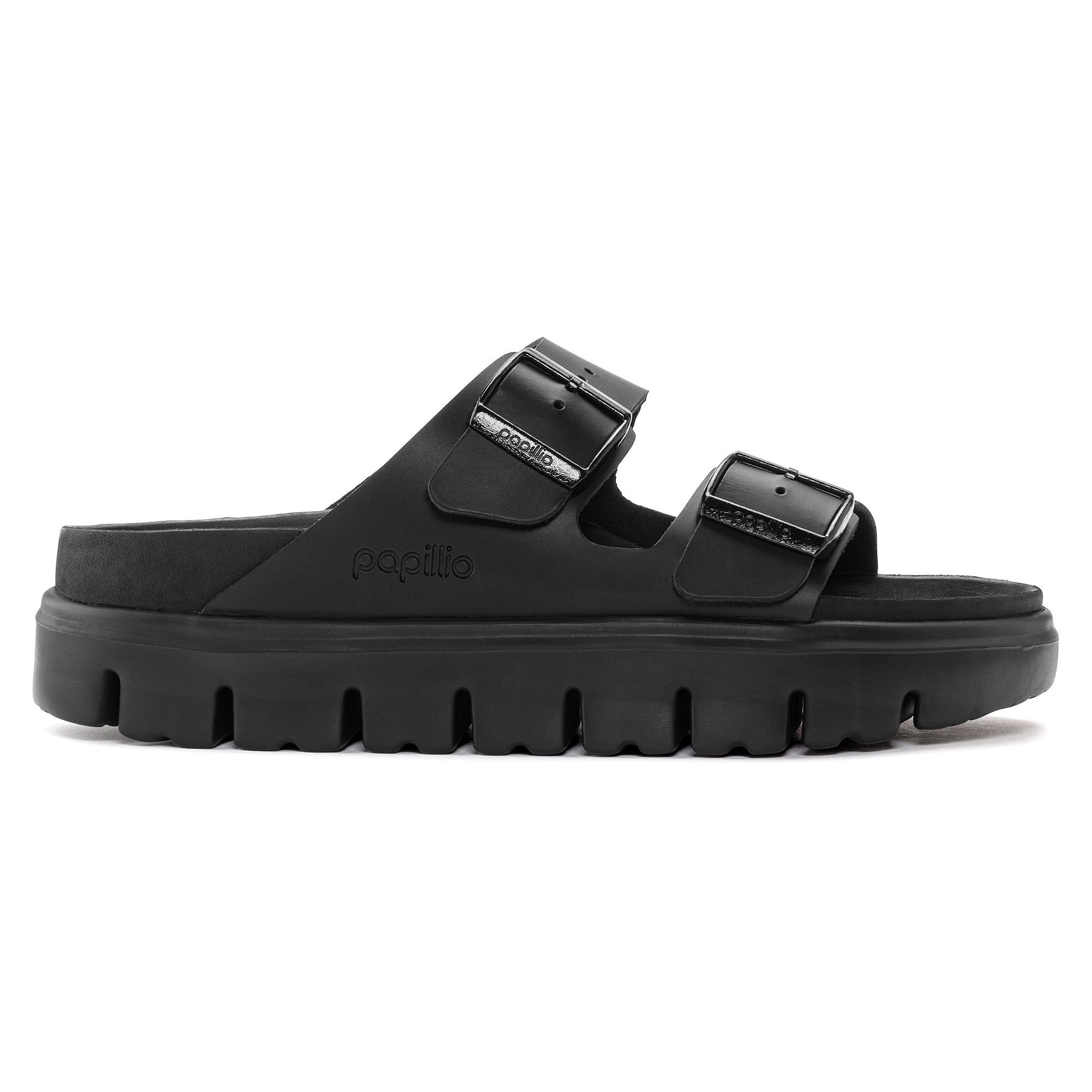'- ["Birkenstock","Ciabatte","Donna","PE25","Scarpe"] - Birkenstock Arizona Chunky Exquisite Black Natural Leather - Lupis SRL