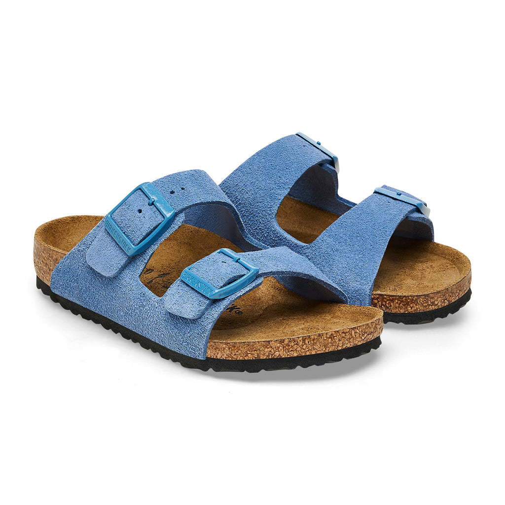 '- ["Birkenstock","Ciabatte","Kids","Scarpe"] - Birkenstock Arizona Kids Elemental Blue Suede Leather - Lupis SRL