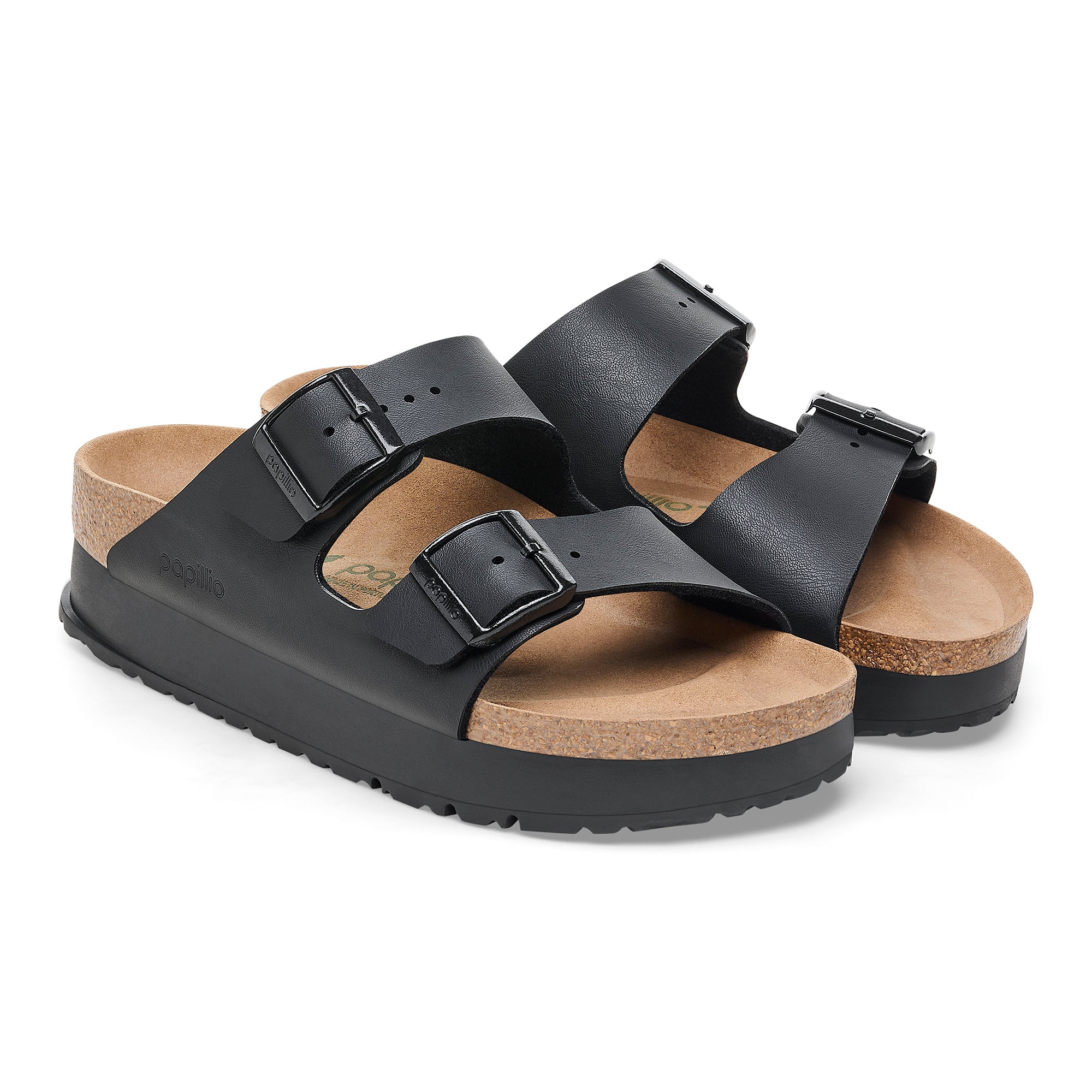 '- ["Birkenstock","Ciabatte","Donna","Scarpe"] - Birkenstock Arizona Platform Black Veg Birko Flor - Lupis SRL