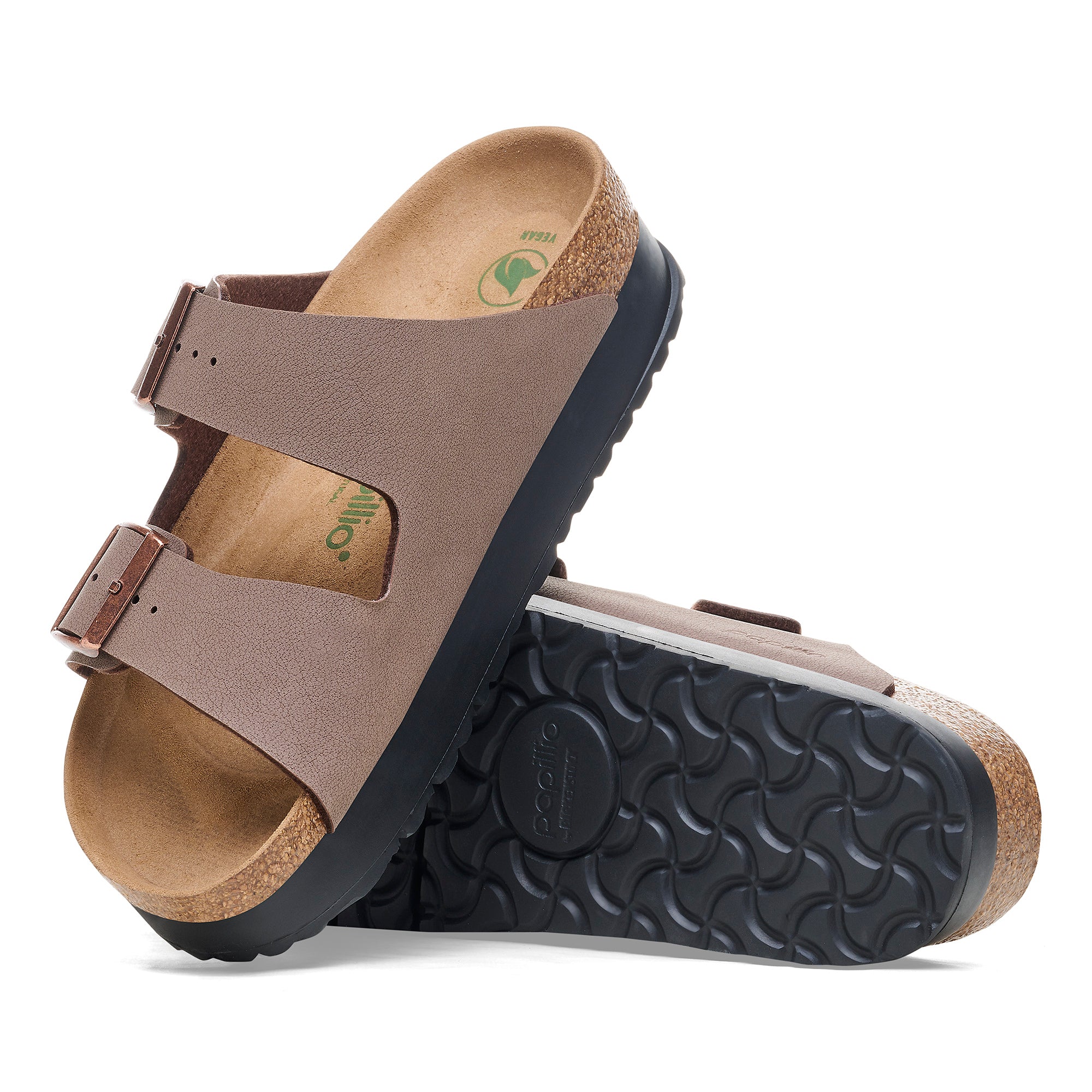 '- ["Birkenstock","Ciabatte","Donna","Scarpe"] - Birkenstock Arizona Platform Mocca Veg Birko Flor - Lupis SRL