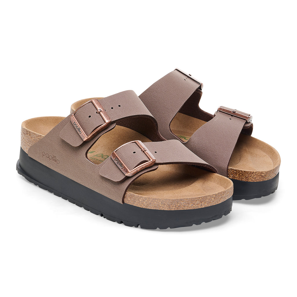 '- ["Birkenstock","Ciabatte","Donna","Scarpe"] - Birkenstock Arizona Platform Mocca Veg Birko Flor - Lupis SRL