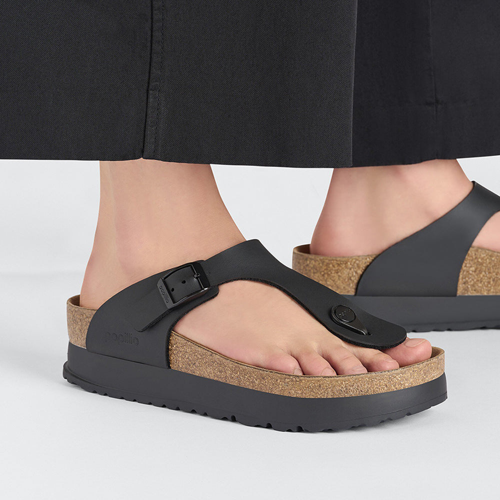 '- ["Birkenstock","Ciabatte","Donna","Infradito","PE25","Scarpe","Ultima Taglia"] - Birkenstock Gizeh Pap Flex Platform Black - Lupis SRL