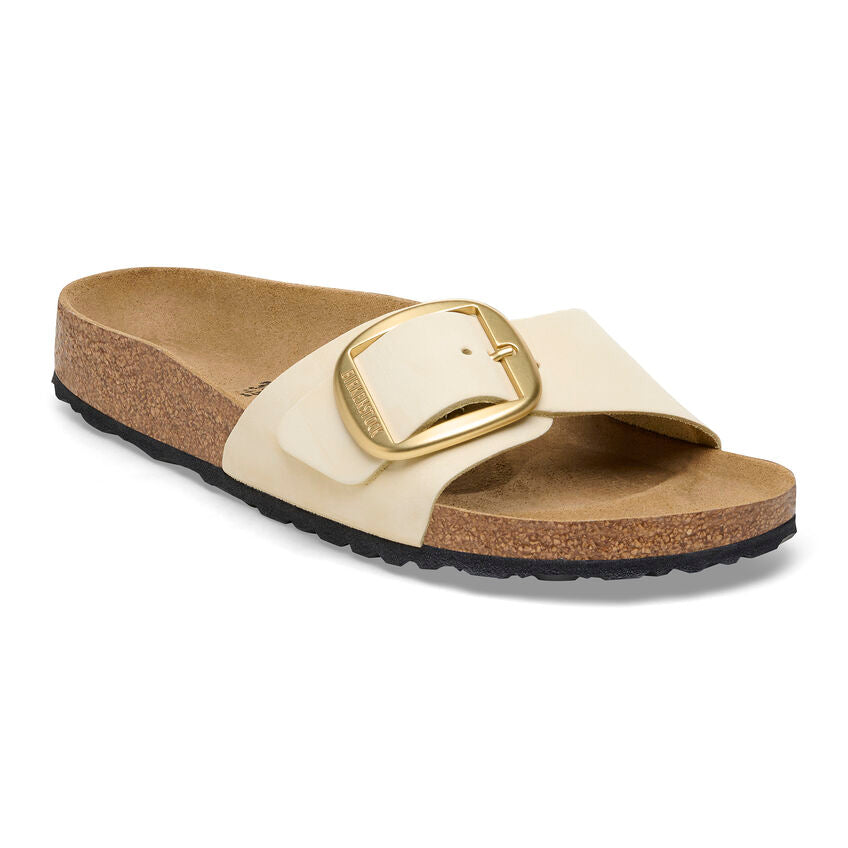 '- ["Birkenstock","Ciabatte","Donna","Scarpe"] - Birkenstock Madrid Big Buckle Ecru Nubuck Leather - Lupis SRL