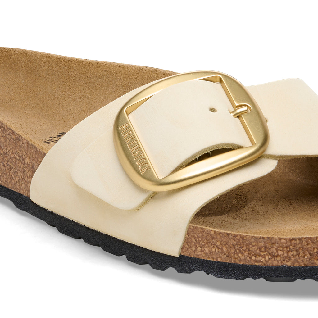 '- ["Birkenstock","Ciabatte","Donna","Scarpe"] - Birkenstock Madrid Big Buckle Ecru Nubuck Leather - Lupis SRL