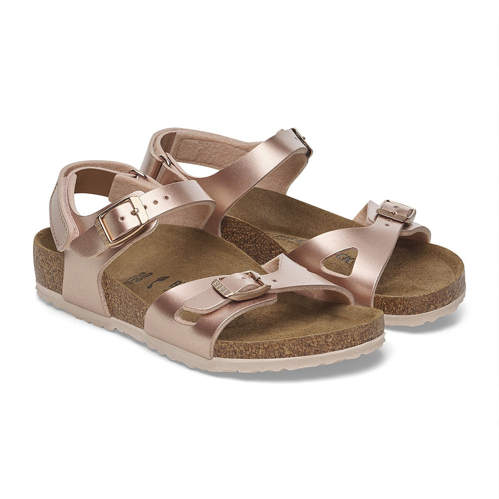 '- ["Birkenstock","Kids","PE25","Sandali","Scarpe","Ultima Taglia"] - Birkenstock Rio Kids Electric Metallic Copper - Lupis SRL
