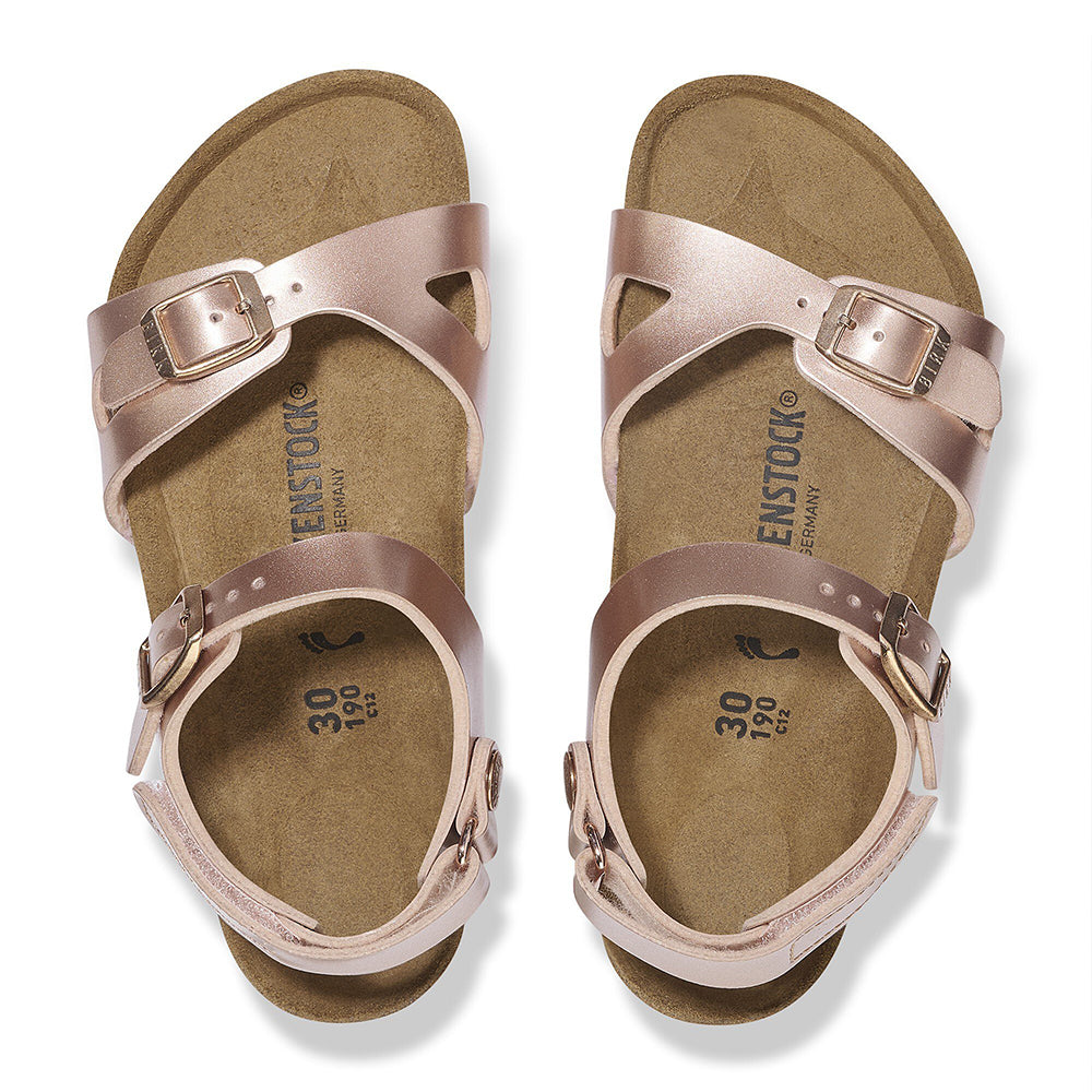 '- ["Birkenstock","Kids","PE25","Sandali","Scarpe","Ultima Taglia"] - Birkenstock Rio Kids Electric Metallic Copper - Lupis SRL
