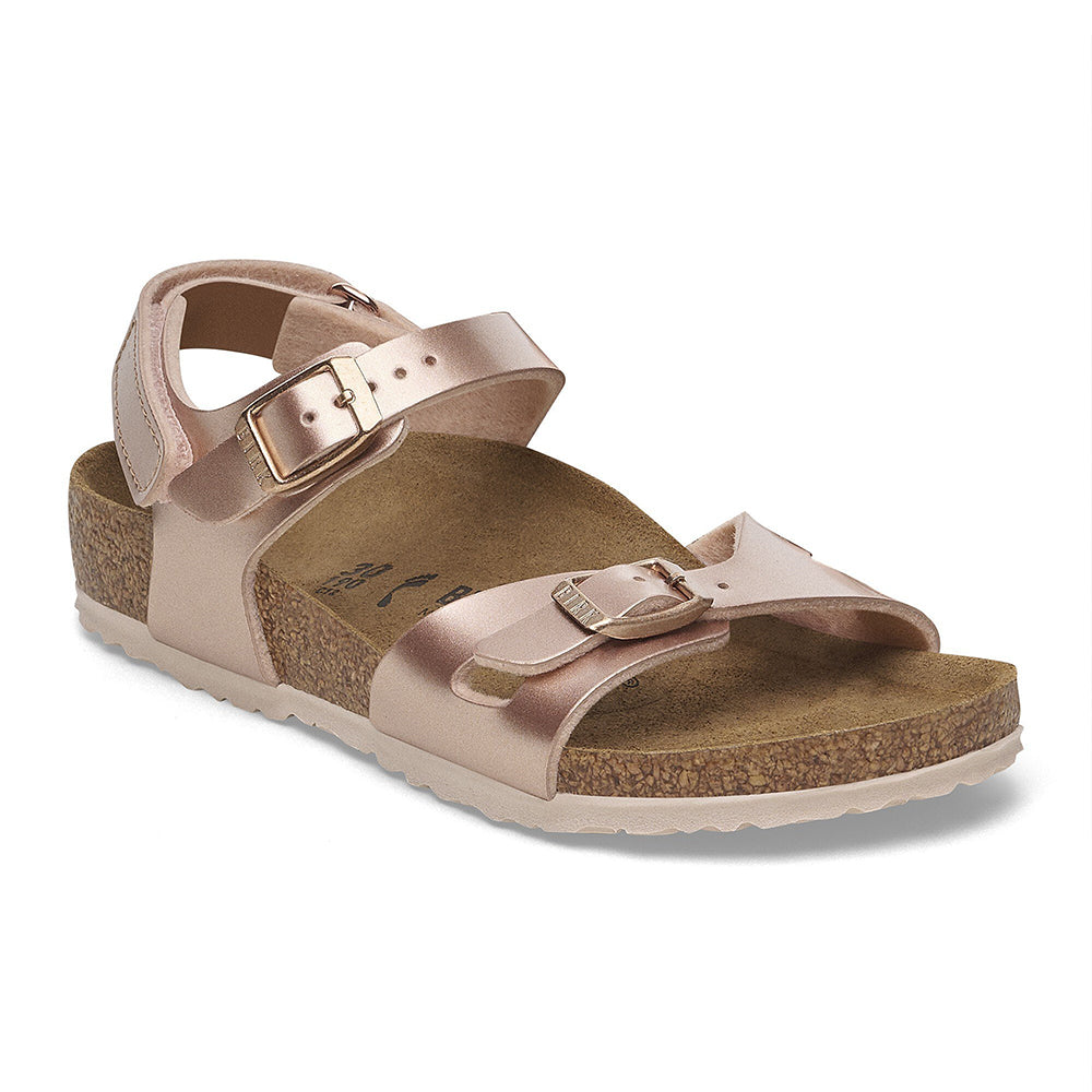 '- ["Birkenstock","Kids","PE25","Sandali","Scarpe","Ultima Taglia"] - Birkenstock Rio Kids Electric Metallic Copper - Lupis SRL