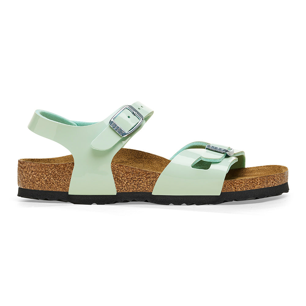 '- ["Birkenstock","Kids","Sandali","Scarpe"] - Birkenstock Rio Kids Surf Green Birko Flor Patent - Lupis SRL