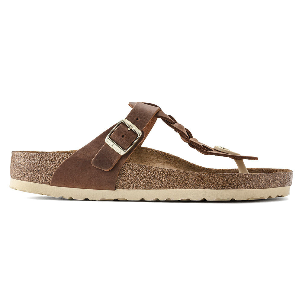 '- ["Birkenstock","Ciabatte","Donna","PE25","Scarpe"] - Birkenstock Gizeh Braided Cognac Oiled Leather - Lupis SRL