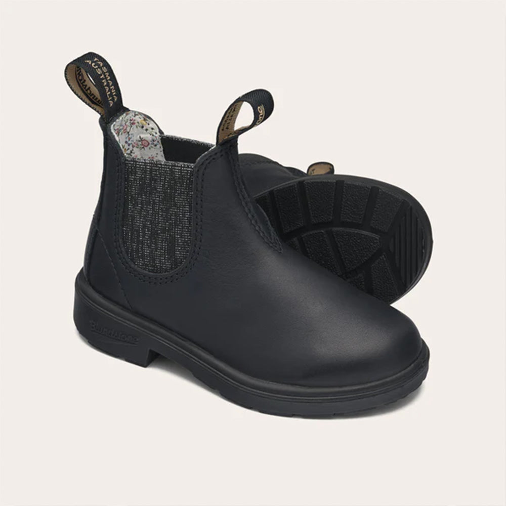 '- ["Blundstone","Kids","Scarpe","Stivaletti"] - Blundstone 2096 Nero Glitter Kids Elastic Sided Boot Silver Glitter - Lupis SRL