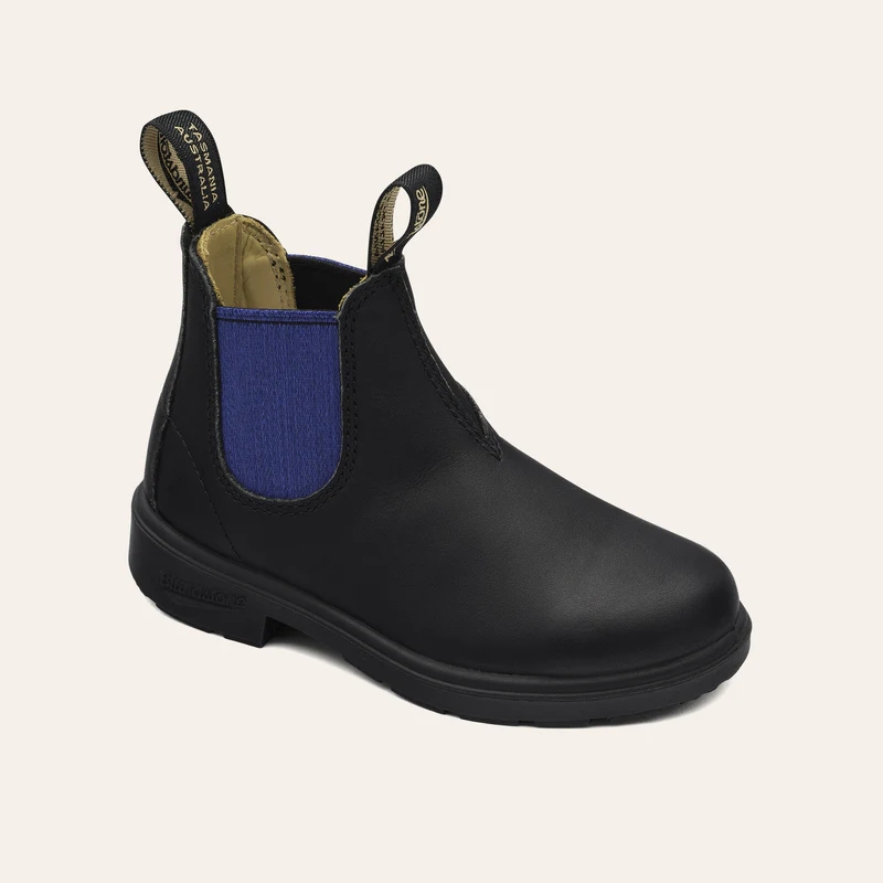 '- ["Blundstone","Kids","Scarpe","Stivaletti"] - Blundstone 580 Kids Elastic Sided Boot Black Blue - Lupis SRL