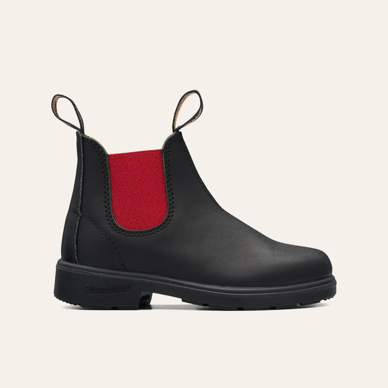 '- ["Blundstone","Kids","Scarpe","Stivaletti"] - Blundstone 581 Kids Elastic Sided Boot Black Red - Lupis SRL